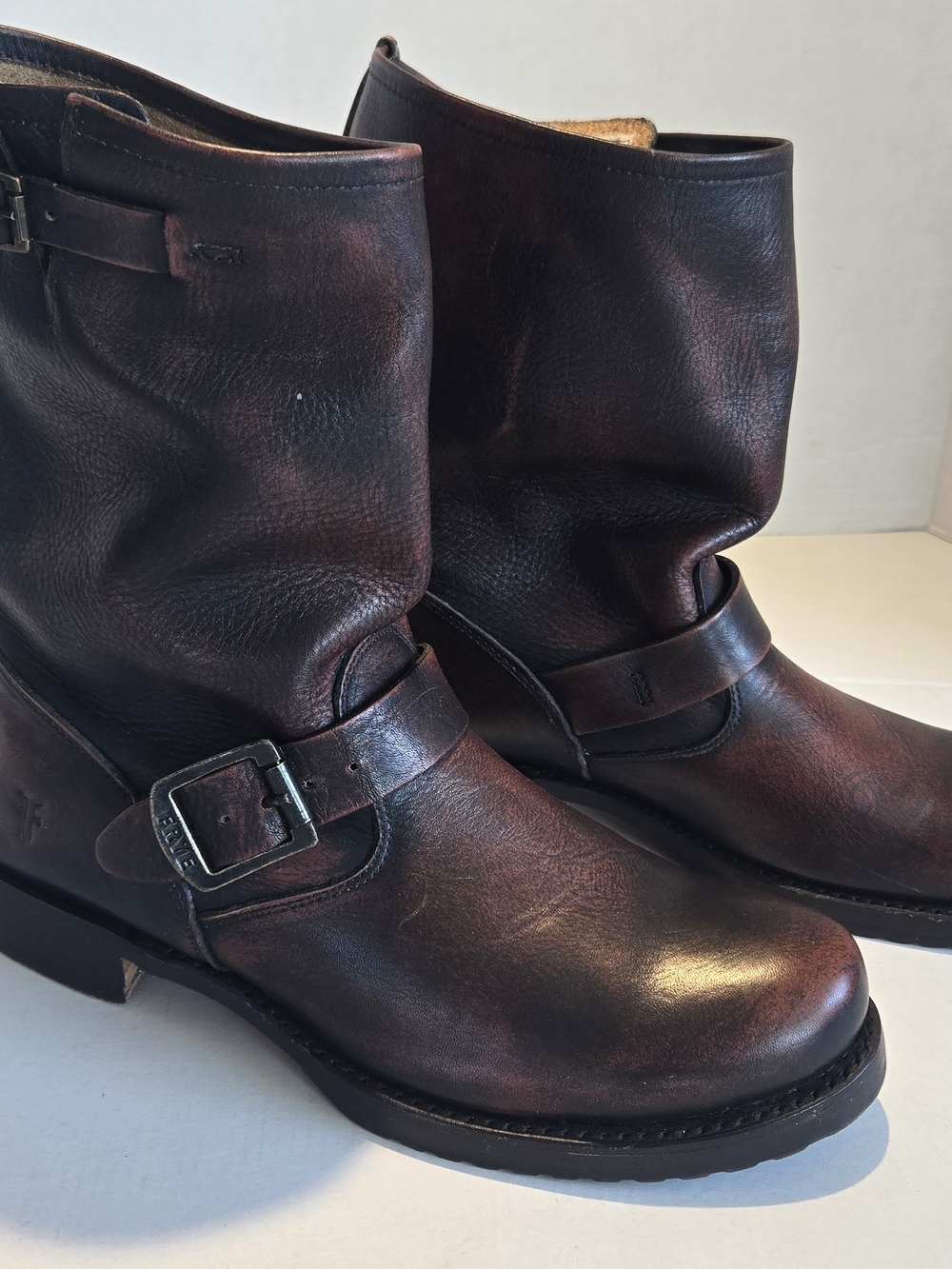 Frye Women's Brown Leather Engineer Boots Size 8.5